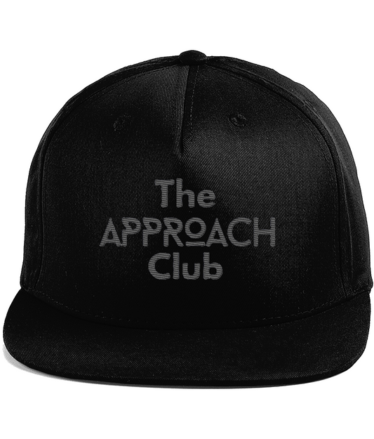 The Approach Club - Flat Peak Cap – Blackout